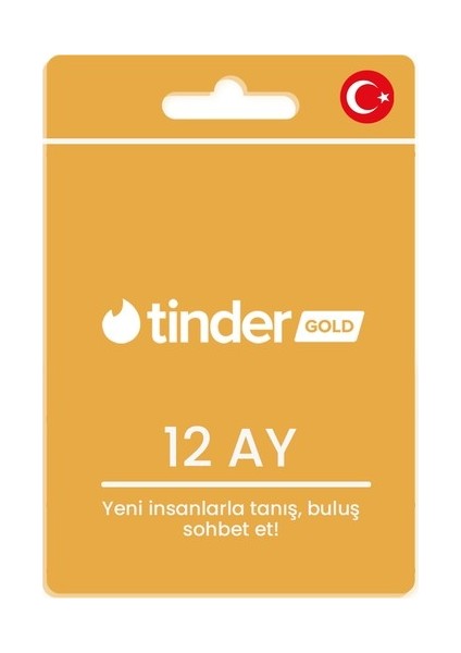 tinder GOLD 12 Aylık Abonelik Kodu