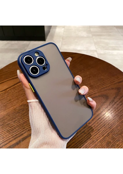 iPhone 15 Pro Uyumlu Ekran Koruyucu + Kılıf 3D Kamera Korumalı Arkası Mat Darbe Emici