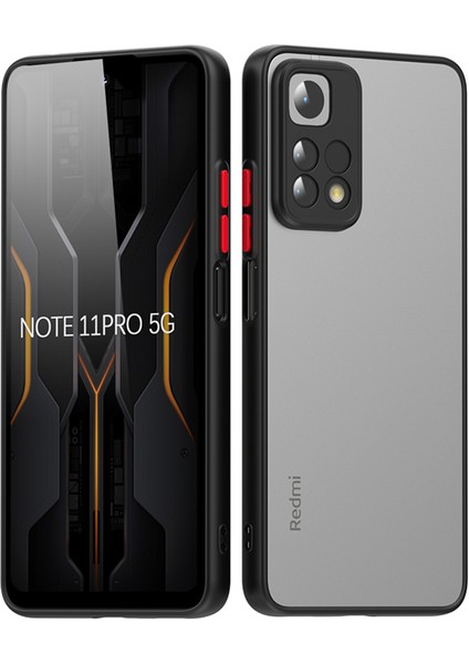 Xiaomi Redmi Note 11 Pro 4g Uyumlu Ekran Koruyucu + Kılıf 3D Kamera Korumalı Arkası Mat Darbe Emici