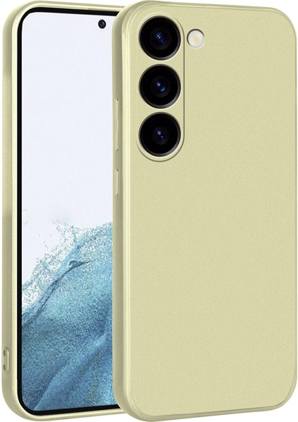 Tecno Gelisen Samsung Galaxy S23 Kılıf Premier Silikon Kapak - Gold