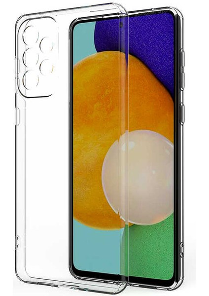 Samsung Galaxy A73 Kılıf Kamera Korumalı Süper Silikon Kapak - Renksiz
