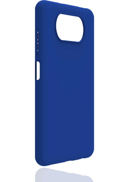Xiaomi Poco X3 Kılıf Biye Silikon - Mavi