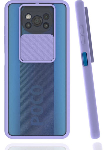 Xiaomi Poco X3 Kılıf Zore Lensi Kapak-Lila