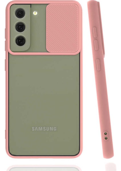 Galaxy S22 Plus Kılıf Zore Lensi Kapak-Pembe Açık