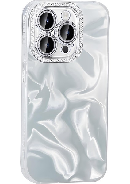 Apple iPhone 14 Pro Max Kılıf Airbagli Parlak Taş Detay Tasarımlı Esila Kılıf
