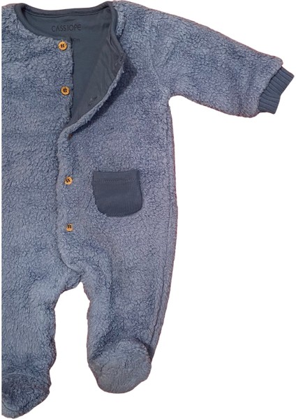 Patikli Welsoftlu astarlı bebek kışlık Tulum sıcacık Mavi modelleri