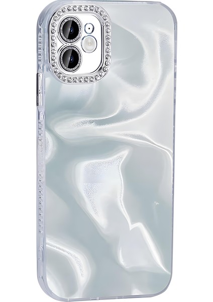 Apple iPhone 12 Kılıf Airbagli Parlak Taş Detay Tasarımlı Esila Kılıf