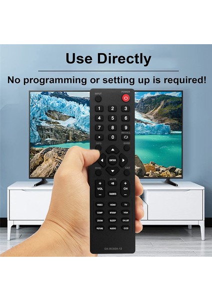 DX-32E250A12 DX-24E150A11 DX-19LD150A11 DX-L42-10A DX-L40-10A LCD Hdtv Tv Için DX-RC02A-12 Uzaktan Kumandayı Değiştirin (Yurt Dışından) indirimleri