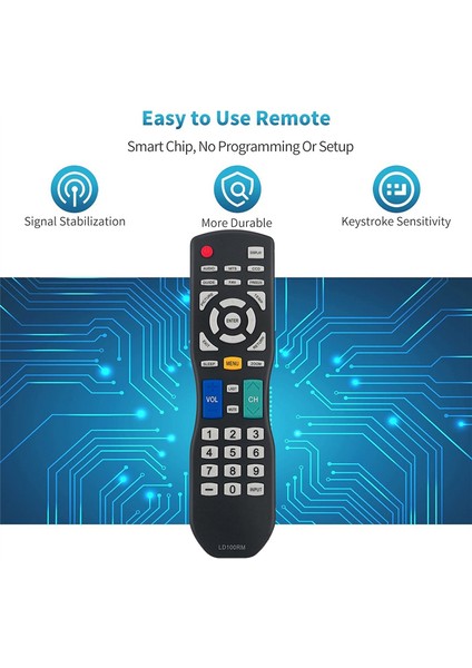 LD100RM Apex Tv Için Uzaktan Kumandayı Değiştirin LE24H87 LE3242 LD4077M HC3269 -188 RM188 RTLE24H87 (Yurt Dışından) modelleri