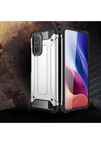 Xiaomi Mi 11i Kılıf Crash Silikon Kapak-Gri