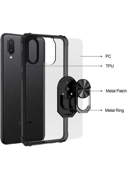 Galaxy A02 Kılıf Mola Kapak-Siyah