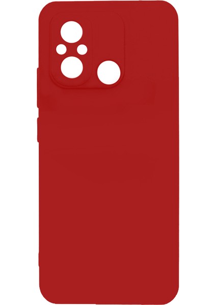 Xiaomi Redmi 12C Kılıf Biye Silikon-Kırmızı