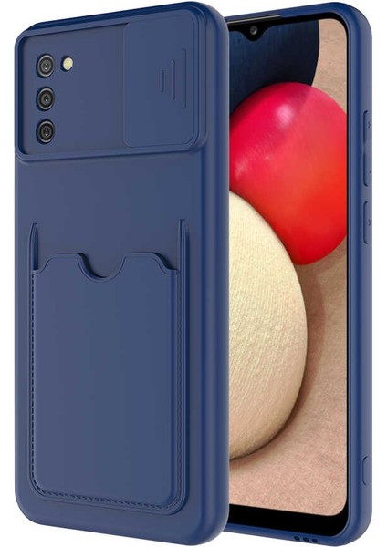 Galaxy A02S Kılıf ​zore Kartix Kapak-Lacivert
