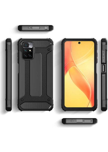 ZORE Xiaomi Redmi 10 Kılıf Crash Silikon Kapak-Kırmızı
