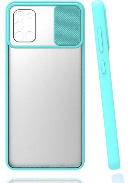 ZORE Galaxy A31 Kılıf Lensi Kapak-Turkuaz