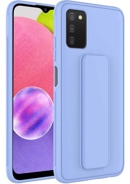Galaxy A03S Kılıf Qstand Kapak-Lila