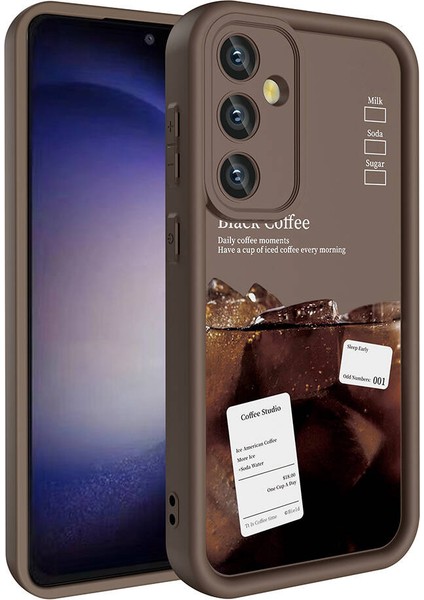 Galaxy A55 Kılıf Kamera Korumalı Baskılı Arka Yüzey Klas Kapak-Siyah