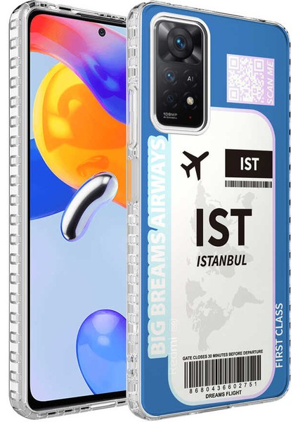 Xiaomi Redmi Note 11 Global Kılıf Airbag Kenarlı Renkli Desenli Silikon Elegans Kapak-No4
