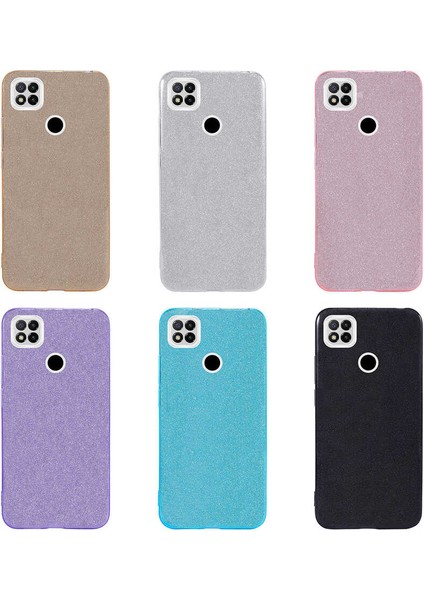 Xiaomi Redmi 9c Kılıf Shining Silikon-Gümüş