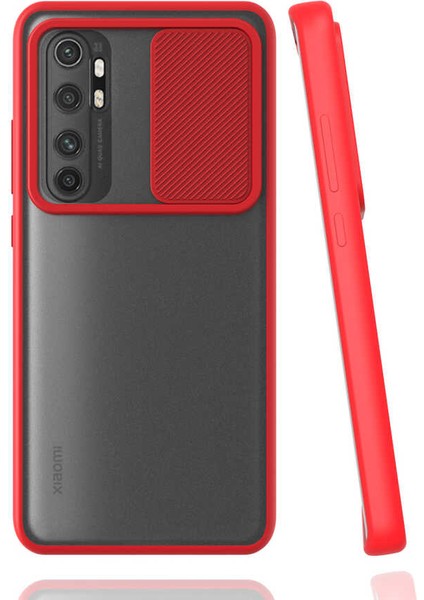 ZORE Xiaomi Mi Note 10 Lite Kılıf Lensi Kapak-Kırmızı