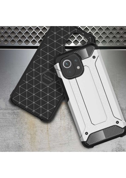 Xiaomi Mi 11 Kılıf Crash Silikon Kapak-Gri