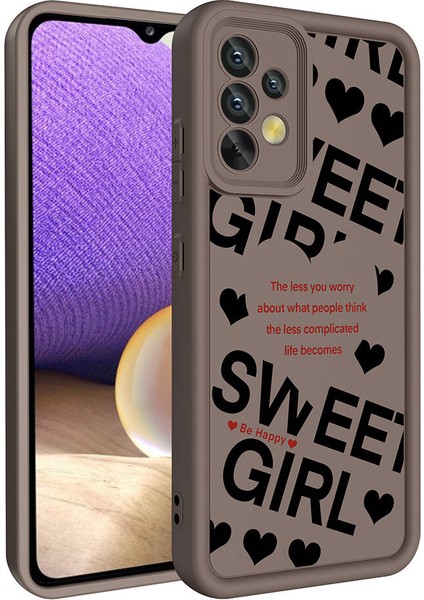 Galaxy A32 4g Kılıf Kamera Korumalı Baskılı Arka Yüzey Klas Kapak-Siyah