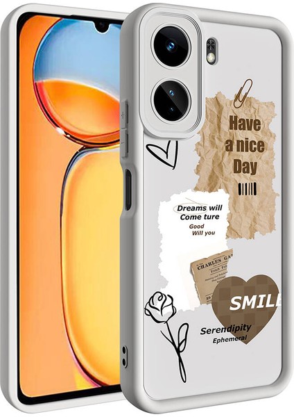 Xiaomi Redmi 13C Kılıf Kamera Korumalı Baskılı Arka Yüzey Klas Kapak-Siyah