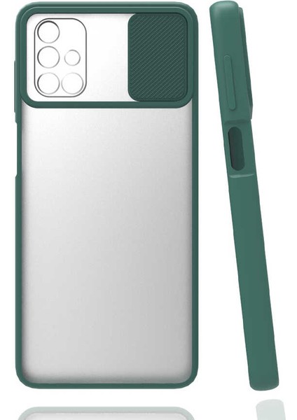 Galaxy M51 Kılıf Lensi Kapak-Koyu Yeşil