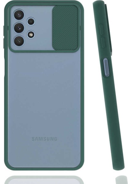 Galaxy A32 4g Kılıf Lensi Kapak-Koyu Yeşil