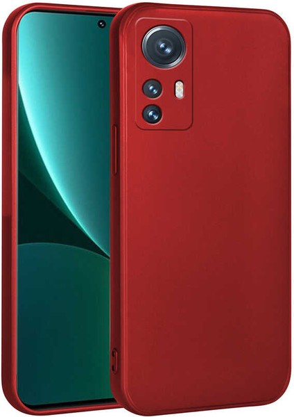 ZORE Xiaomi Xiaomi 12 Lite Kılıf Premier Silikon Kapak-Kırmızı