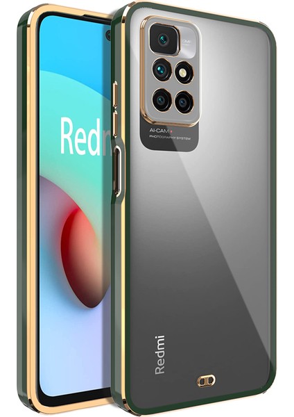 Xiaomi Redmi 10 Kılıf Voit Clear Kapak-Yeşil