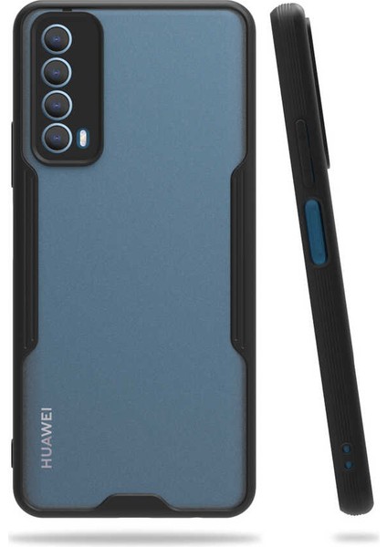 Huawei P Smart 2021 Kılıf Parfe Kapak-Siyah