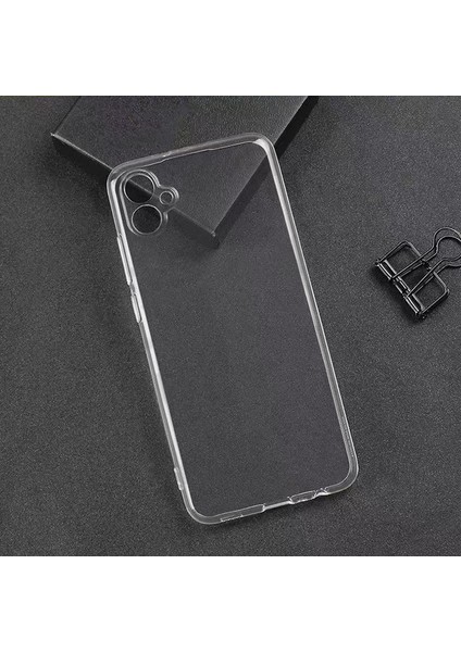 Galaxy A04E Kılıf Süper Silikon Kapak-Renksiz