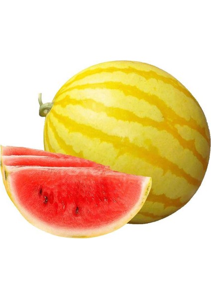 3 Adet Tohum Nadir Ithal Yassı Tayland Kraliçe Sarı Karpuz Tohumu Saksı Toprak Hediye