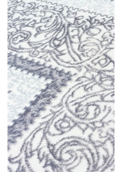Smooth Yıkanabilir Kaymaz Parlak Oturma Odası Salon Koridor Ince Dokuma Modern Halı 102 Grey Xw