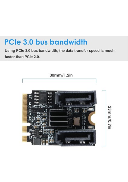 M.2 Key A+E To Sata3.0 Expansion Wifi Port Çevirici Çoklayıcı Adaptör