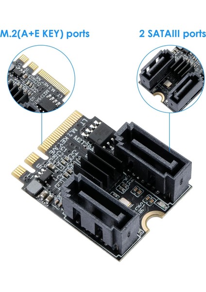 M.2 Key A+E To Sata3.0 Expansion Wifi Port Çevirici Çoklayıcı Adaptör