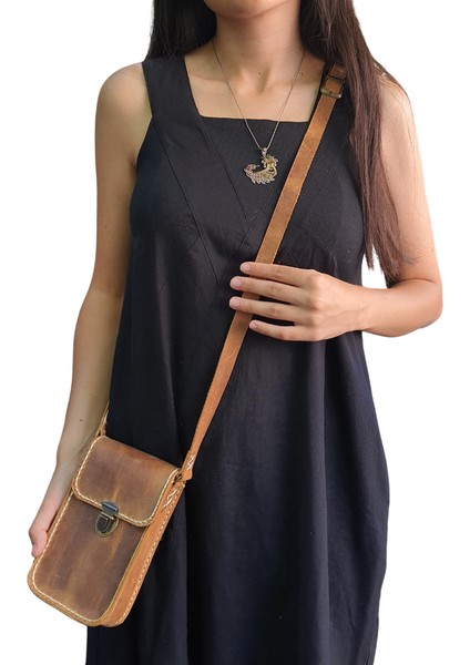 Dionysos Ss1 Model Unisex El Yapımı Vintage El Dikişi Crazy Deri Küçük Boy Çanta Telefon Çantası fırsatları