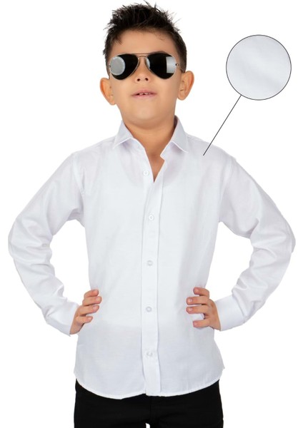 Düz Renk Erkek Çocuk Gömlek MNK0575 fırsatları