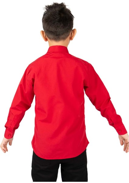 Düz Renk Erkek Çocuk Gömlek MNK0575 modelleri
