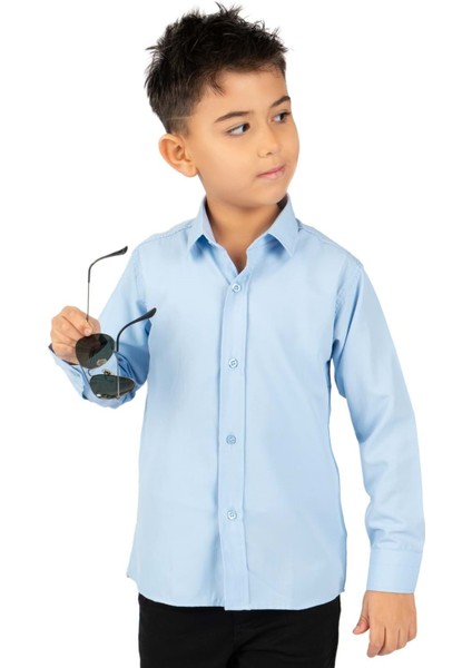 Düz Renk Erkek Çocuk Gömlek MNK0575 fiyatları
