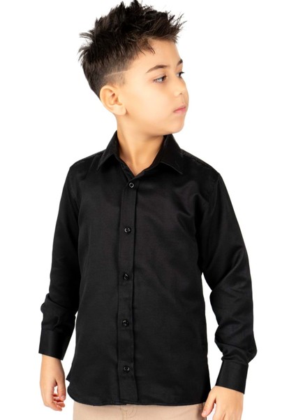 Düz Renk Erkek Çocuk Gömlek MNK0575 modelleri