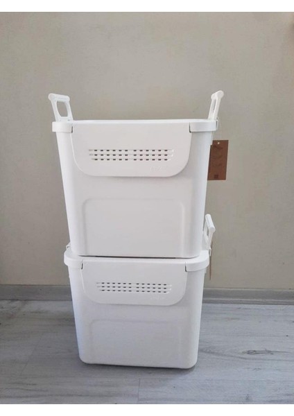 Motek Mybox 2X30 Litre Kulplu Çok Amaçlı Organizer Saklama Kutusu-Mt-35