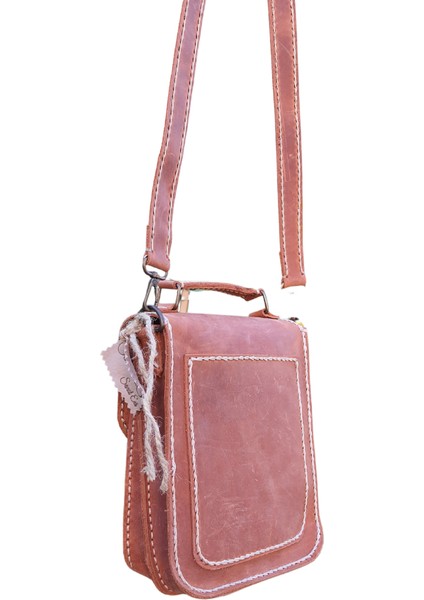 Hephaistos Model Deri El Yapımı Taba Renk Omuz Çantası Vintage Model fiyatları