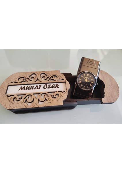 Çakmak Kişiye Özel Isim Yazılı ve Mdf Tasarım Kutulu NO:185