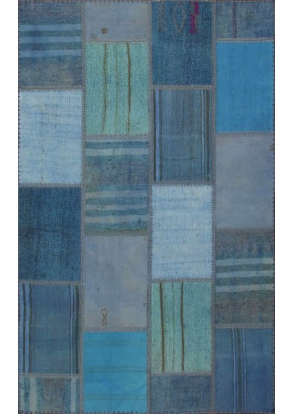 Maldives %100 Naturel Pamuk Yün Salon Oturma Odası Geleneksel Kendir Patchwork Kilim 01 Navy