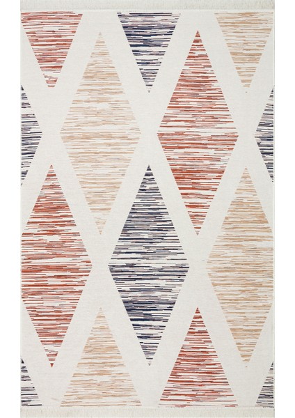 Maya %100 Naturel Pamuk Yıkanabilir Çift Taraflı Oturma Odası Mutfak Koridor Modern Kilim 38 Multy