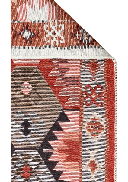 Maya %100 Naturel Pamuk Yıkanabilir Çift Taraflı Oturma Odası Mutfak Koridor Modern Kilim 42 Multy