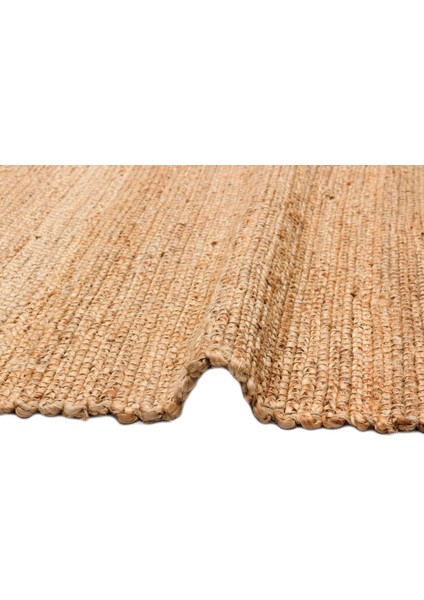 Crown Jüt %100 Naturel El Dokuma Oturma Odası Koridor Antre Mutfak Balkon Hasır Halı 02 Natural Xw