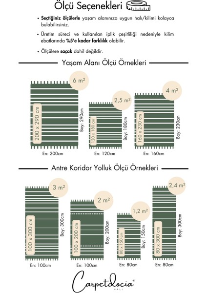 Woolstar %100 Naturel Kazak Desenli Salon Oturma Odası Koridor Antre El Dokuma Örgü Halı Marjory Nat